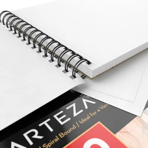Miniatura 3 de ARTEZA Bloc de papel de dibujo, 8 x 10 pulgadas, paquete de 1, 50 hojas, libros de dibujo de artistas encuadernados en espiral, papel de dibujo