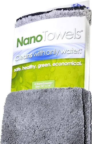Gamuza Nano Towels, de increíble tela ecológica que limpia prácticamente cualquier superficie con solo agua, olvídate del papel o productos químicos
