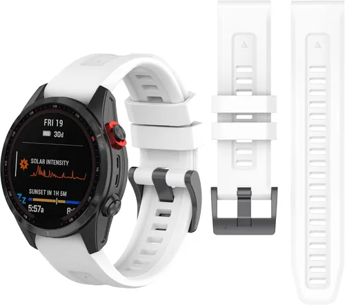 Miniatura 19 de Correa de reloj de silicona compatible con Garmin Fenix 7/Fenix 6 Pro/Fenix 5 Plus/935/945/Descent G1/EPIX Gen 2/Instinct de repuesto de ajuste