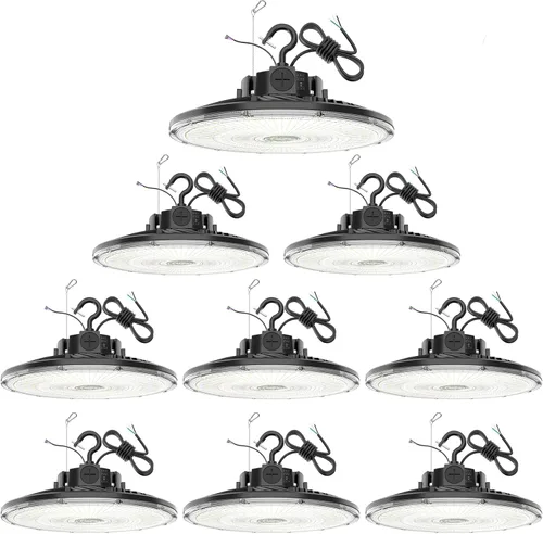 Miniatura 19 de Luz LED de alta bahía de 240W, AC100-277V 33,600LM 0-10V regulable (equivalente a 1200W HID/HPS) UL listado IP65 impermeable 5000K UFO LED luces