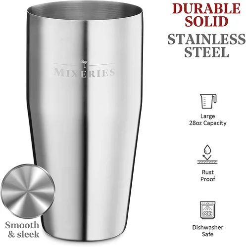 Miniatura 2 de Boston Shaker Set Barman Kit – Juego de 13 piezas de coctelera – Mezclador de bebidas para bar en casa con todos los accesorios de bar
