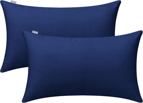 Miniatura 63 de Thmyo - Paquete de 2 fundas de almohada de algodón sólido decorativas cuadradas, fundas de almohada DIY, fundas de almohada en blanco