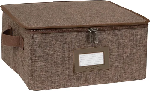 Miniatura 80 de Covermates Keepsakes - Juego de cajas de almacenamiento con cierre de cremallera, paquete de 3 cubos organizadores de poliéster resistente, diseño