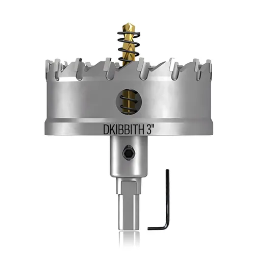 Miniatura 45 de TCT Juego de sierra perforadora, 2 paquetes de cortadores de agujeros con punta de carburo de tungsteno de 1-3/4" (45mm) resistentes para acero