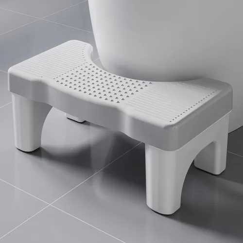 Taburete de Inodoro Taburete de Popó para Postura en Cuclillas, Taburete Portátil de Plástico para Adultos y Niños, Escalón de Baño Antideslizante