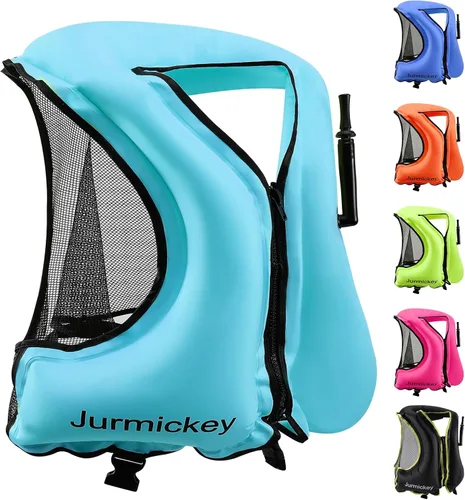 Miniatura 11 de Chaleco de esnórquel para adultos, chaleco inflable de esnórquel para hombres y mujeres, chaqueta de natación portátil y chaleco de flotabilidad