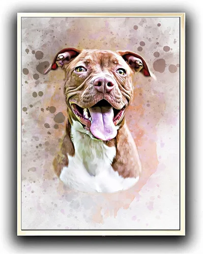 Miniatura 5 de Lienzo de pintura de acuarela personalizada con tu foto, retrato enmarcado, arte de pared para decoración del hogar, regalo conmemorativo Negro