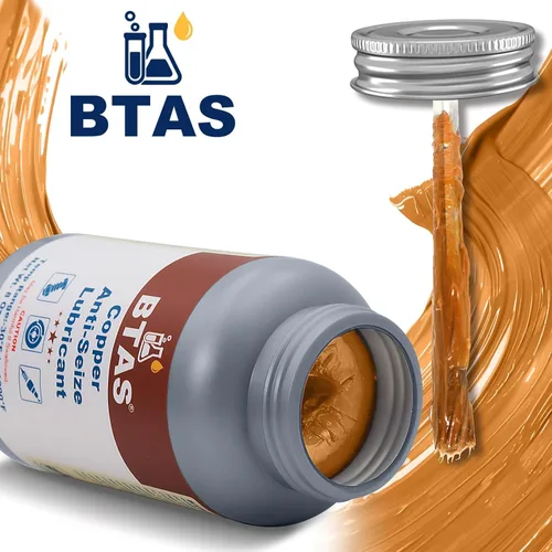 Miniatura 8 de BTAS Lubricante de grasa antiagarrotamiento de cobre de alta temperatura nunca antiapoderarse compuesto para pernos de bujía 8 oz