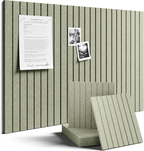 Miniatura 57 de Tablero de anuncios de fieltro grande de 36 x 24 pulgadas, alternativa al tablero de corcho – Paquete de 6 con 40 pestañas adhesivas extraíbles