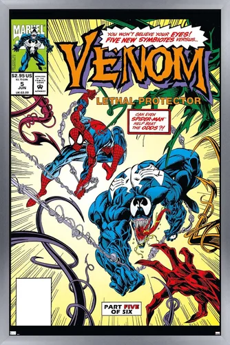 Miniatura 7 de Marvel Comics - Póster de pared Venom: Lethal Protector #5, 22.4 pulgadas de largo x 14.7 pulgadas de ancho, versión premium sin marco