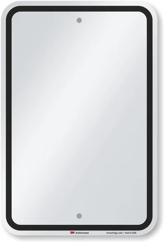 Miniatura 9 de SmartSign Letrero de metal en blanco de 24 x 18 pulgadas con borde, serigrafiado, aluminio laminado U52 de 80 mil a prueba de óxido, blanco y negro