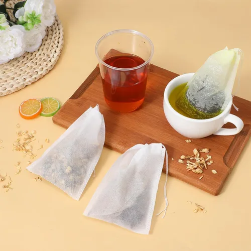 Miniatura 6 de 800 bolsas de filtro de té desechables de 4 x 6 pulgadas con cordón, para té de hojas sueltas, café frío, té helado, especias, preparación casera