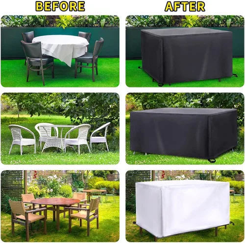 Miniatura 7 de Funda para muebles de patio para sombra y lluvia, fundas impermeables para muebles de exterior para asientos al aire libre, mesa auxiliar, sofá