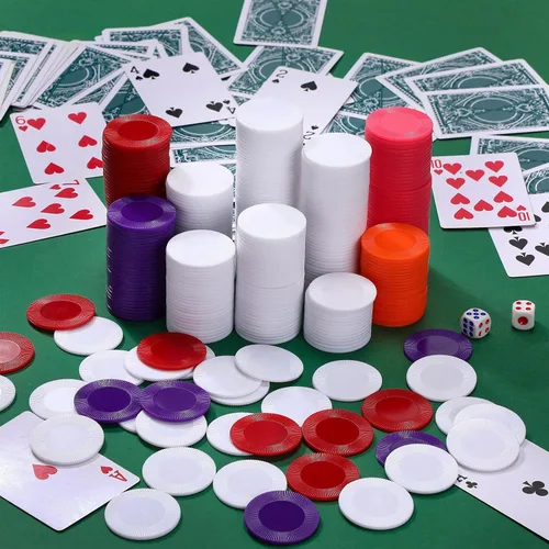 Miniatura 4 de Leitee 500 fichas de póquer de plástico blanco a granel de 1.5 pulgadas, mini fichas de bingo de 1.5 pulgadas, marcadores de fichas en blanco