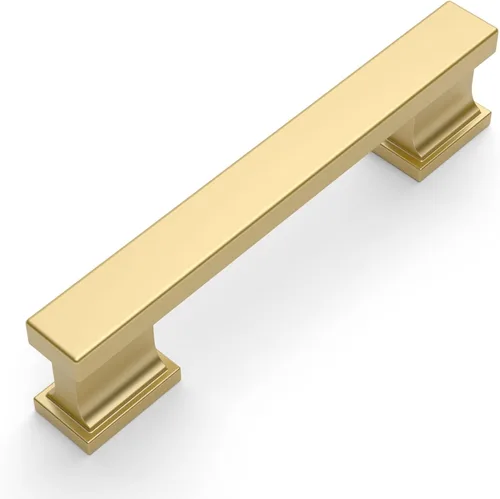 Miniatura 40 de Amerdeco - Paquete de 6 perillas en negro mate para gabinete, un solo orificio de 1.46 pulgadas, manijas para armarios, tiradores rectangulares