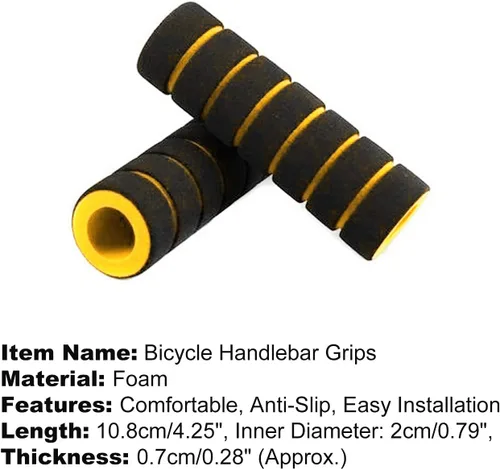 Miniatura 3 de 1 par de empuñaduras de manillar de bicicleta espuma suave MTB bicicleta bicicleta antideslizante agarre Ciclismo Riding Handle Covers
