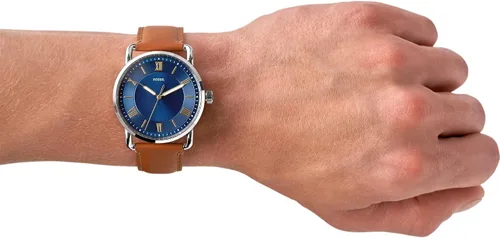 Miniatura 5 de Fossil Copeland - Reloj de cuarzo de acero inoxidable con correa de piel para hombre.