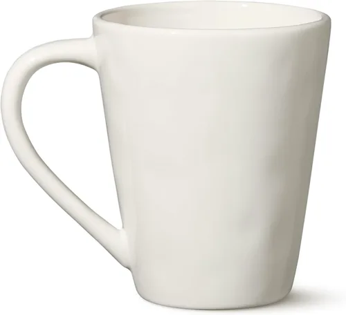 Miniatura 2 de Linen Cream - Juego de 4 tazas de cerámica de 14 onzas – Tazas de café y té de cerámica neutra modernas para momentos acogedores, uso diario