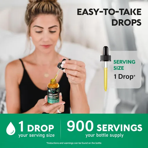 Miniatura 6 de Aceite de Orégano Orgánico USDA – Gotas Líquidas con Vitamina E – Hecho en Estados Unidos – Suplemento para Apoyo Inmunológico, Salud Digestiva