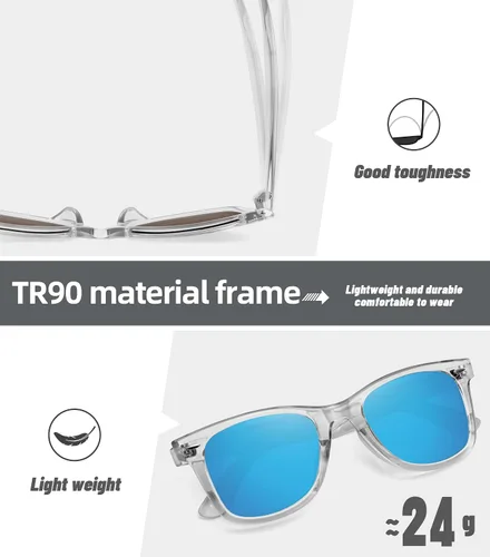 Miniatura 115 de MEETSUN Polarized Sunglasses for Women Men Classic Retro Square Frame Driving Sun Glasses UV Protection