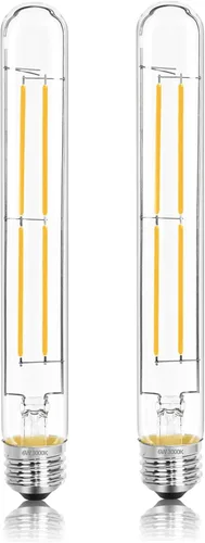 Miniatura 24 de Bombillas LED tubulares T10 de 5 pulgadas, bombillas Edison vintage E26 de 4000 K, regulables, 4 W igual a 40 vatios, 400 lúmenes, bombillas