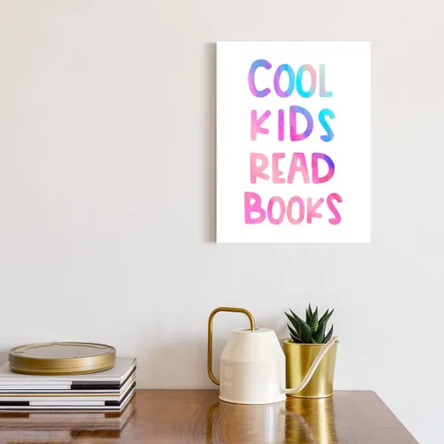 Miniatura 3 de Lienzo decorativo para pared: rincón de lectura para niños, cita genial para amantes de los libros, perfecto para la habitación de los niños