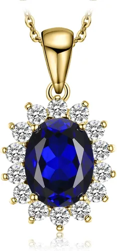 Miniatura 37 de JewelryPalace Princess Diana Kate Middleton Natural Amethyst Citrine Garnet Peridot Topaz Created Ruby Sapphire Simulated Emerald Pendant Necklace
