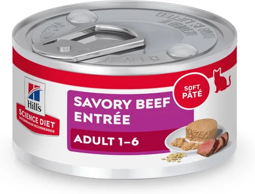 Miniatura 15 de Hill's Science Diet Adulto 1-6, Nutrición Premium para Adultos 1-6, Alimento Húmedo para Gatos, Pollo Picado, Lata de 5 oz, Caja de 24