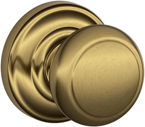 Miniatura 51 de Schlage F10 AND 716 ADD - Pomo Andover con moldura Addison, cerradura de paso para pasillos y armarios, bronce envejecido