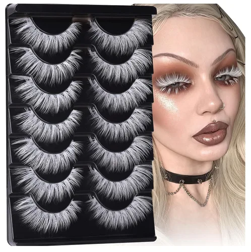 Miniatura 9 de Wispy Lashes Pestañas postizas de aspecto natural con pegamento de pestañas, kit de pestañas de ojo de gato, extensión de pestañas con pegamento