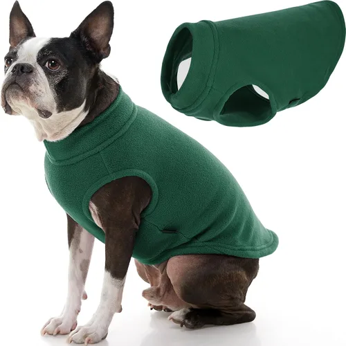 Miniatura 26 de Gooby - Chaleco de Vellón Elástico, Chaleco de Vellón Tipo Pullover Chaqueta Suéter para Perros, Azul Argyle, Extra Pequeño