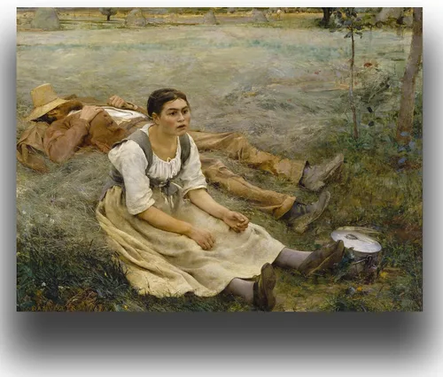 Miniatura 41 de OKRA Un domingo en La Grande Jatte Póster - Impresión de Georges Seurat - Cuadro de arte impresionista - Pintura al óleo de paisaje naturaleza