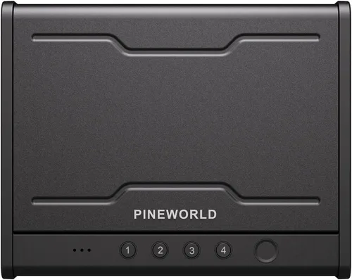 Miniatura 2 de PINEWORLD Caja fuerte para armas, caja de seguridad biométrica para pistola, caja fuerte para pistola con teclado retroiluminado de huellas