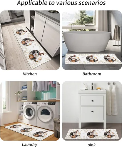Miniatura 5 de Lujosa alfombra de baño de calabazas para bañera, antideslizante, de secado rápido y absorbente, de tierra de diatomeas, tapete de cocina, tapete