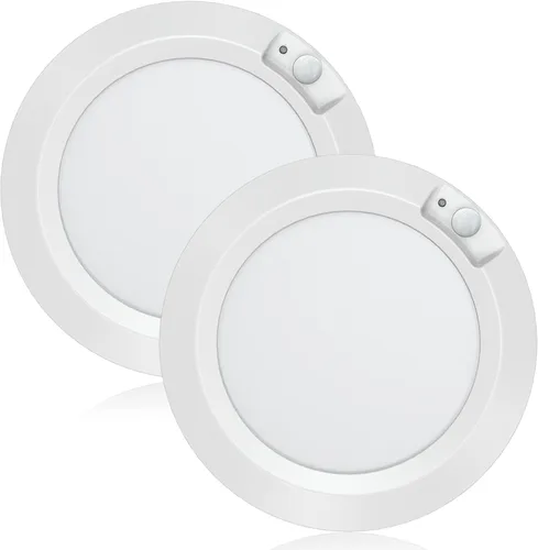 Miniatura 11 de Luces LED de armario con sensor de movimiento para interiores, funciona con pilas, 210LM 6000K, blanco frío para lavandería, escalera, pasillo