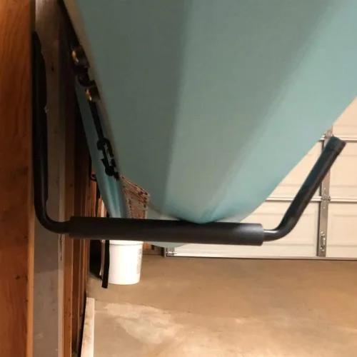 Miniatura 3 de Ihomepark Colgador de ganchos de almacenamiento de kayak para interiores de garaje resistente, soporte colgante de pared para tabla de remo