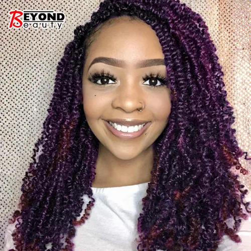 Miniatura 39 de Beyond Beauty Cabello de Ganchillo Spring Twist 90 hebras 8 pulgadas Spring Twists Esponjosas Trenzado, Trenzas de Ganchillo Spring Twist Bomb Twist