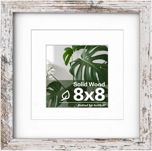 Miniatura 135 de Egofine - Portarretratos de 4 x 6 pulgadas, de madera maciza con plexiglás, para fotos de 3.5 x 5 con paspartú o de 4 x 6 sin paspartú, para colocar