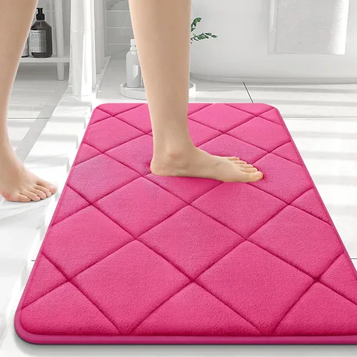 Miniatura 145 de OLANLY Tapete de baño de espuma viscoelástica de 24 x 16 pulgadas, ultra suave y absorbente, lavable a máquina, cómodo tapete de baño para suelo