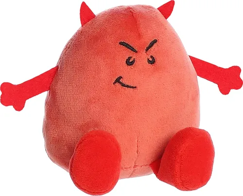 Miniatura 5 de Aurora® Punny Eggspressions™ - Peluche de huevo diabólico - Juego de palabras humorístico - Expresión juguetona - Rojo 3.5 pulgadas
