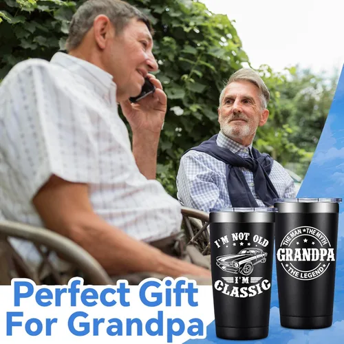 Miniatura 2 de SpenMeta Regalos para abuelos: gran Navidad, regalo del día del padre para el abuelo de parte de los nietos, vaso de aislamiento al vacío de 20