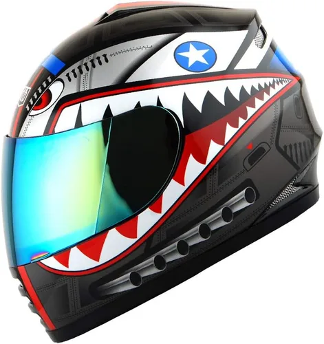 Miniatura 14 de WOW Casco integral para motocicleta, bicicleta urbana BMX MX para niños: HKYB15 Araña roja