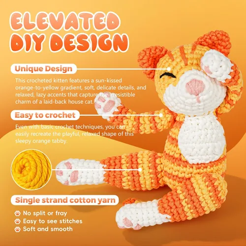Miniatura 7 de Gipony Crochet Kit for Beginners Animal,Crochet Animal Kits,Crocheting Kit for Starters,Learn to Crochet with Step-by-Step Video Tutorials,Beginner