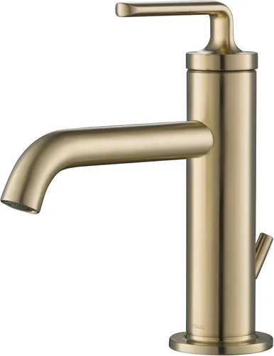 Miniatura 13 de Kraus Ramus Grifo de Fregadero de Una Sola Manija para Baño en Níquel Satinado, FVS-1007SN