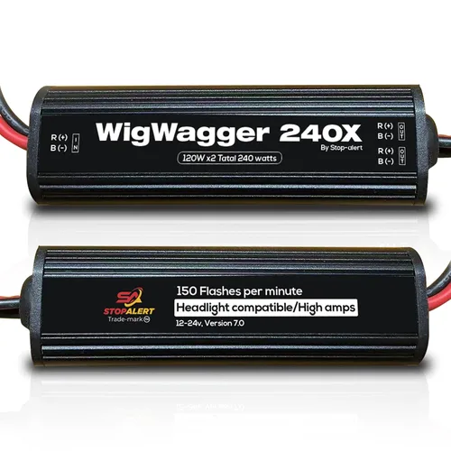 Miniatura 8 de WigWagger señal oscilante electrónica alternante, con 72 destellos de LED, relé de emergencia para policía, ambulancia, controlador universal de LED