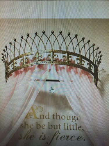 Miniatura 6 de OctoRose Dosel Corona de Pared de Metal para Cama - Decoración de Pared Corona Antigua con Varillas y Herrajes Incorporados - para Sobre Camas