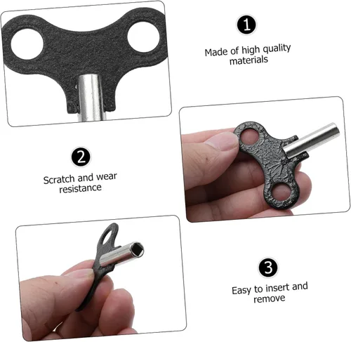 Miniatura 5 de DOITOOL Juego de llaves de reloj de metal, llave de relojería para el hogar, llave de bobinado para accesorios de reloj