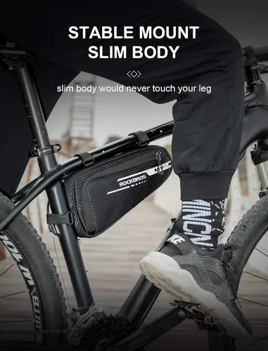 Miniatura 5 de ROCKBROS Bolsa de bicicleta Bolsa de marco de bicicleta Bolsa de almacenamiento triangular para bicicleta Bolsa de accesorios de bicicleta Paquete