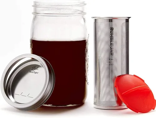 Miniatura 2 de Rumble Jar - Cafetera fría de próxima generación para tarros Mason - El filtro de 200 micrones es ideal para granos gruesos y café más fuerte