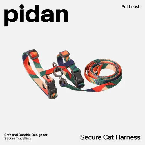 Miniatura 2 de pidan Juego de arnés y correa para gatos, a prueba de escape, arnés ajustable para gatos grandes y pequeños, ligero y suave arnés seguro para Varios